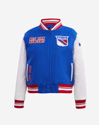PRO STANDARD New York Rangers Retro Classic Rib Wool Varsity Jacket HNRH67278-RYR Blue 1