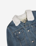 Grade School Silver Tab Sherpa Trucker Jacket