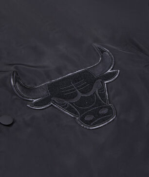 Chicago Bulls Triple Black Satin Jacket
