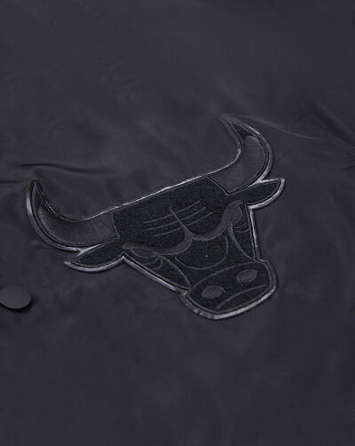 Chicago Bulls Triple Black Satin Jacket