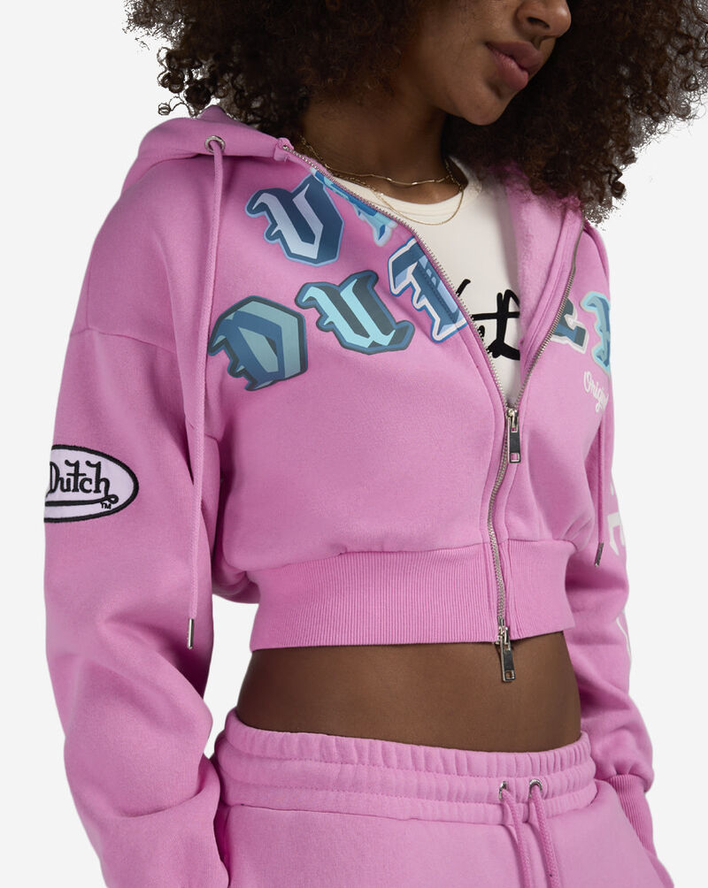 Von Dutch HD Ransom Full-Zip Hoodie 7VND2A7033SN Pink 3