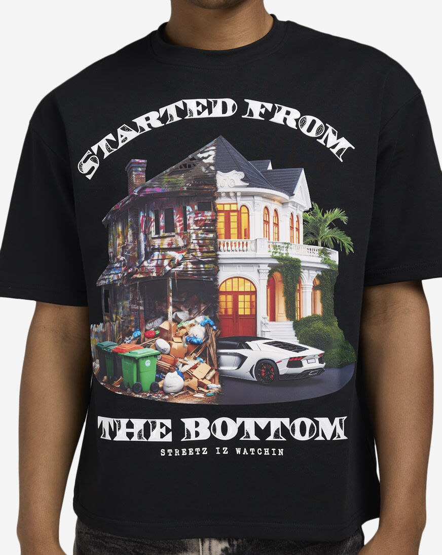 Shop STREETZ IS WATCHIN Started From The Bottom Cropped Tee