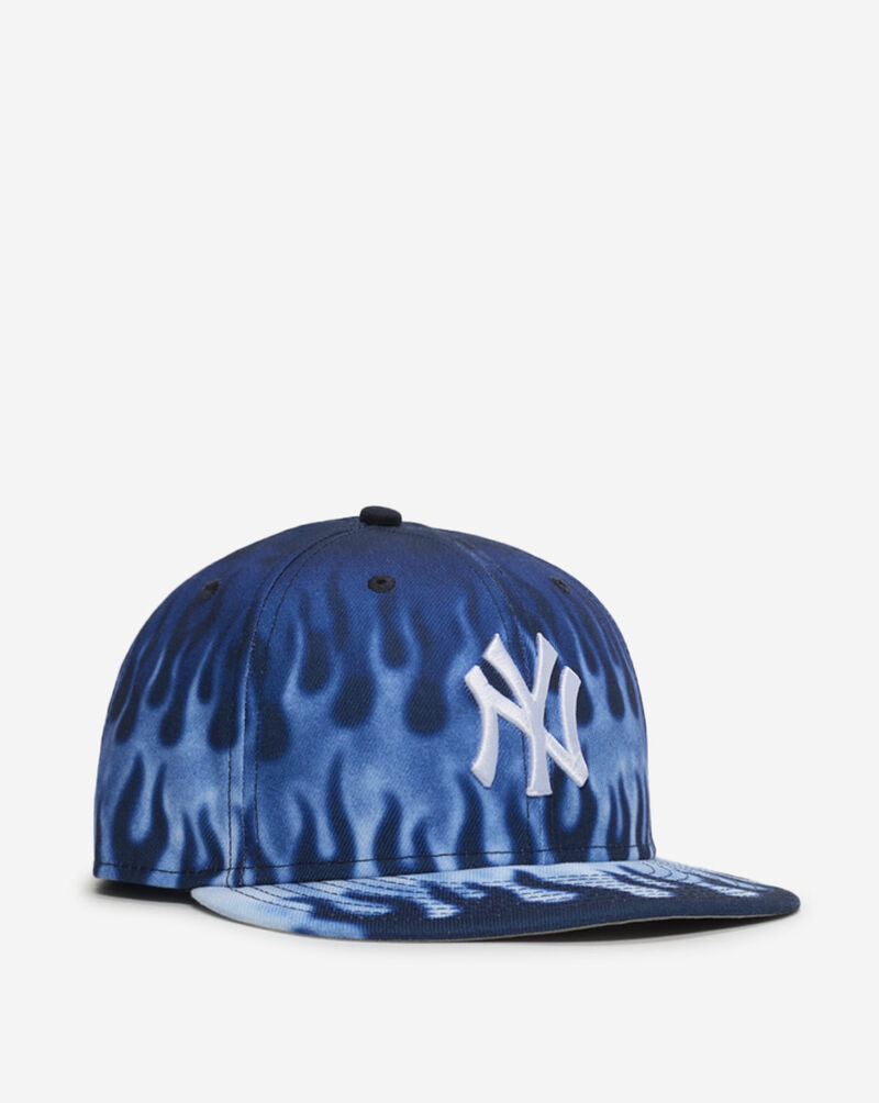 New Era 59Fifty New York Yankees Flames Fitted Hat 60949334 Blue 1