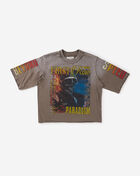 First Row Kids' 3/4 Sleeve Fire Skull Terry Rhinestone Tee FRBM1046 Grey 1