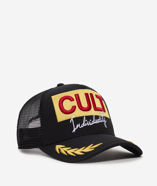 Logo Mesh Back Cult Racing Trucker Hat 