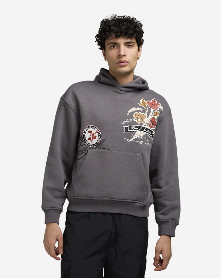 Shop Smoke Rise Escape Hoodie FO24571SNZ-DK grey | SNIPES USA