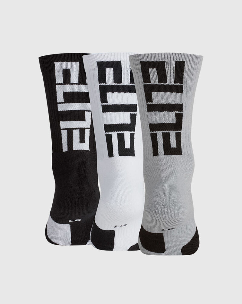 Nike 3PK Elite Crew Basketball Socks SX7627-901 Multi 2