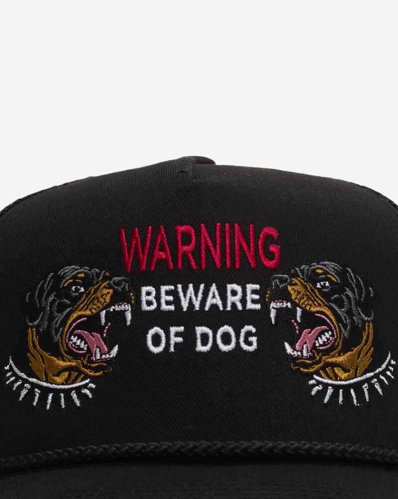Field Grade Beware Of Rott Twill Mesh Back Trucker Hat 1005028 Black 2