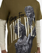 STREETZ IS WATCHIN Pray For The Weak Long Sleeve 2Fer Tee SW2F5212W-GRN Green 3