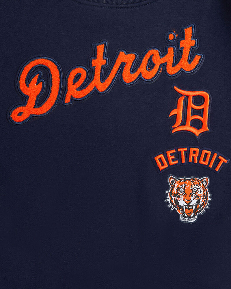 PRO STANDARD Big Girls' Detroit Tigers Retro Classic Rib Fleece Crewneck LDTBC315088-MOM Blue 4