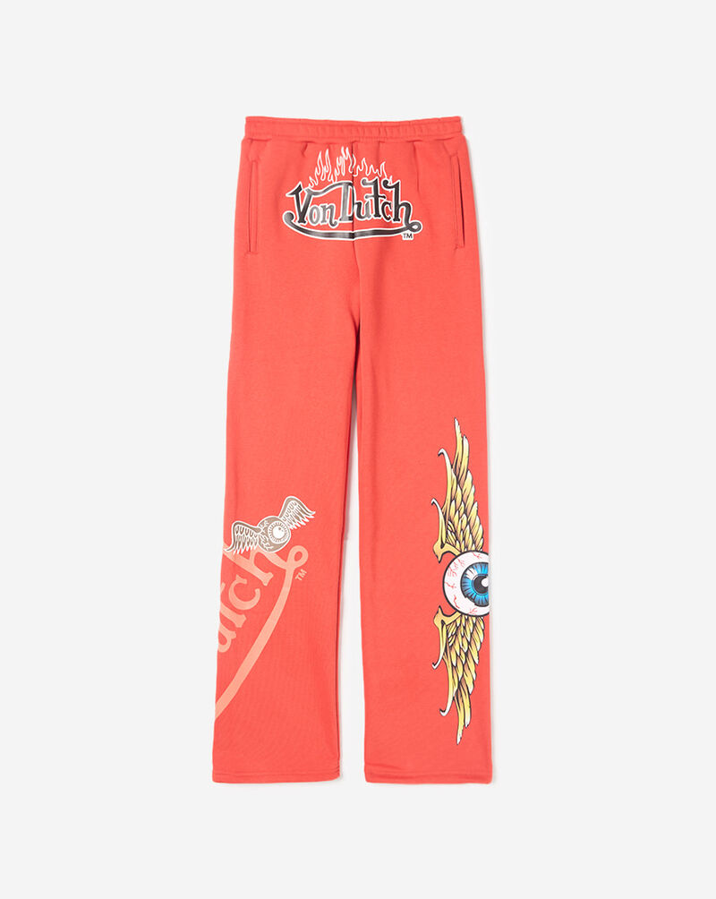 Von Dutch Kids' Lap Logo Fleece Stacked Jogger VND3B0747 Orange 1