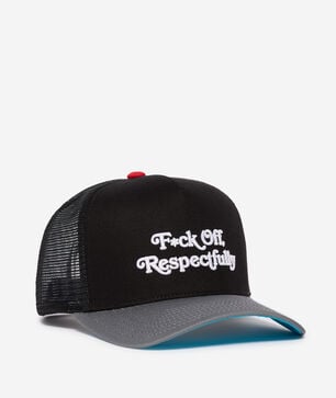 F Off Respectfully Full Twill Trucker Hat
