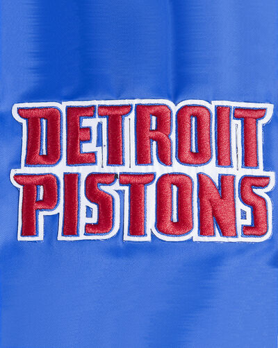 Detroit Pistons Retro Classic Rib Satin Jacket