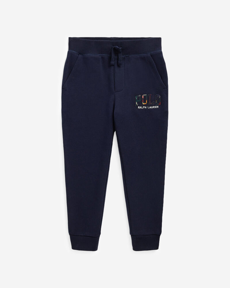 Kids' Plaid-Logo Fleece Jogger Pant