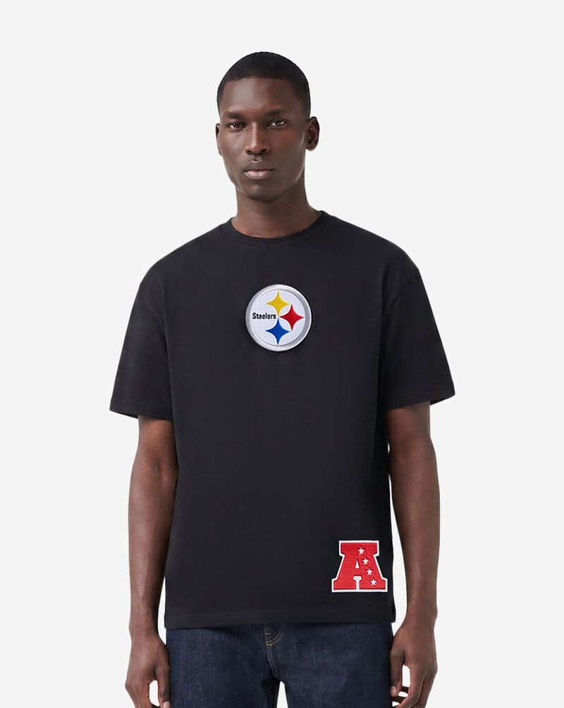 PRO STANDARD Pittsburgh Steelers Wingspam Drop Shoulder Tee FPS1410445-BLK Black 1