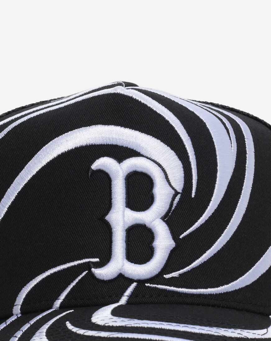 Shop Mitchell Ness Boston Red Sox Pro Pinch Swirl Snapback Hat