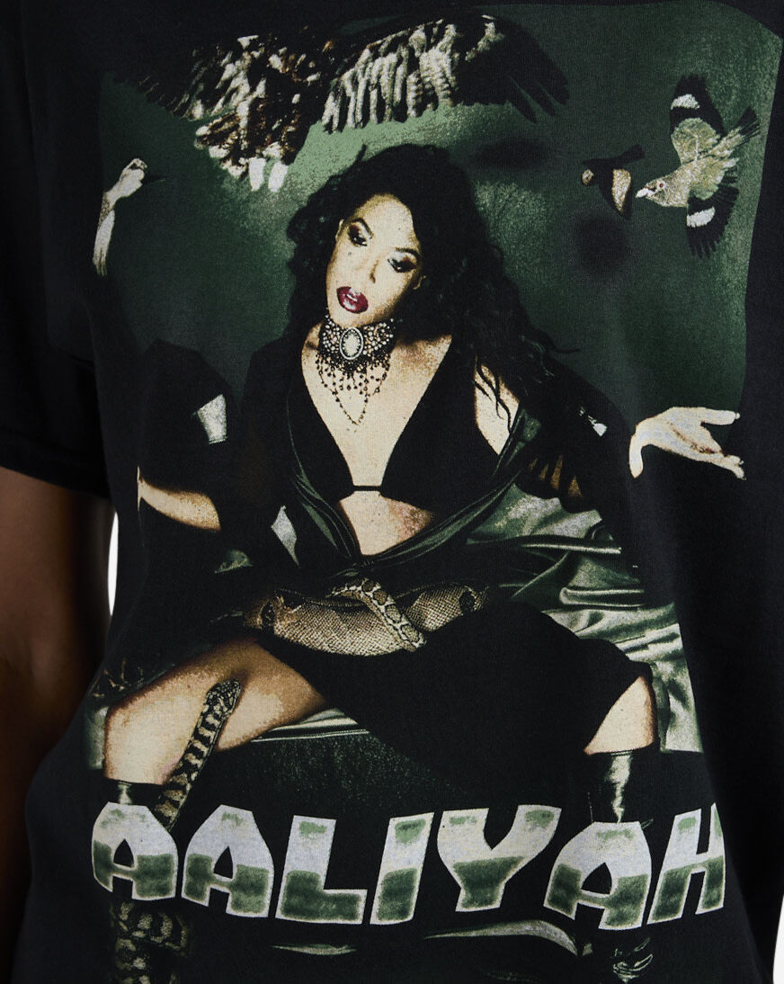 Shop Graphic Tees Aaliyah Snakes Tee ALH149269 black | SNIPES USA