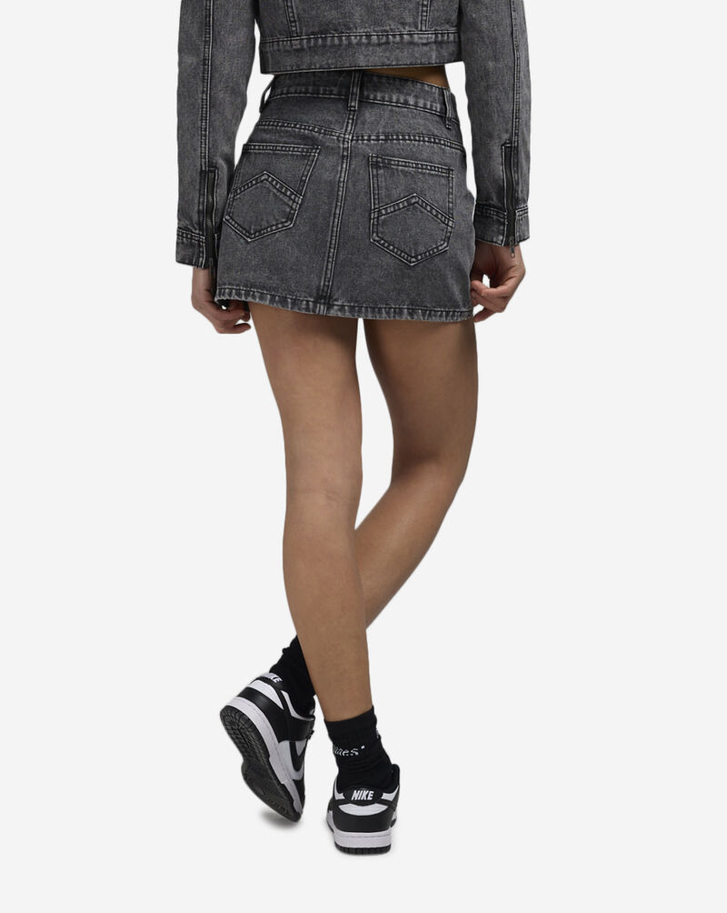 American Bazi Horse Shoe Stitching Denim Skirt RSK-9880 Black 2