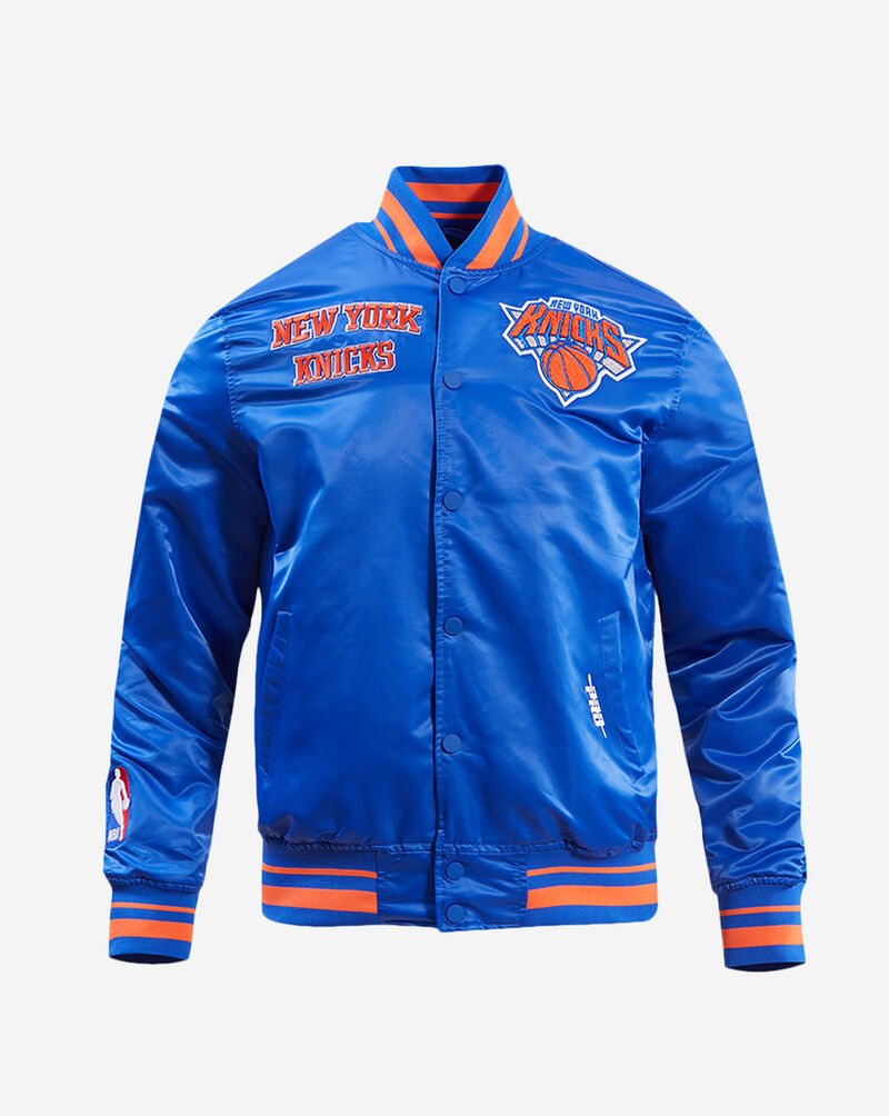 PRO STANDARD New York Knicks Retro Classic Rib Satin Jacket BNK656097-RYO Blue 1