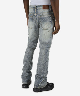 Embellished Stacked Jeans