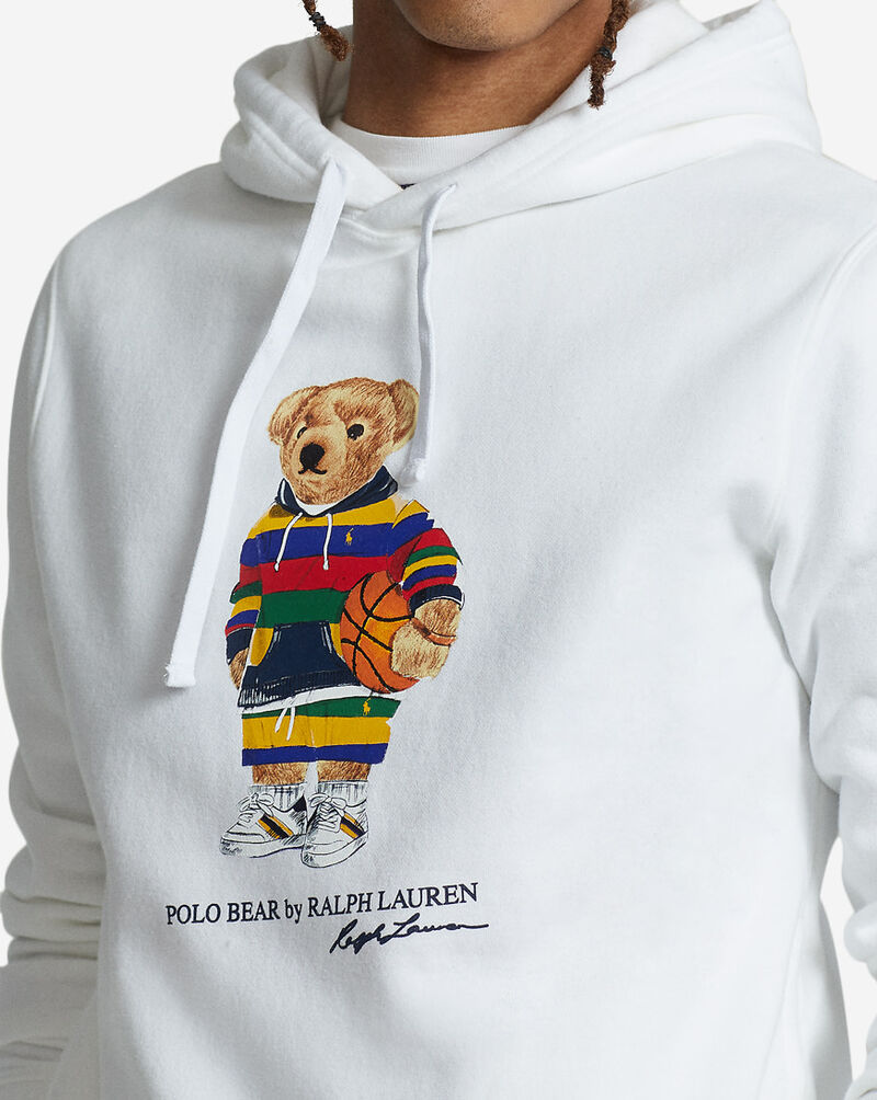 Shop Polo Ralph Lauren Polo Bear Fleece Hoodie 710853309012-WHT white |  SNIPES USA