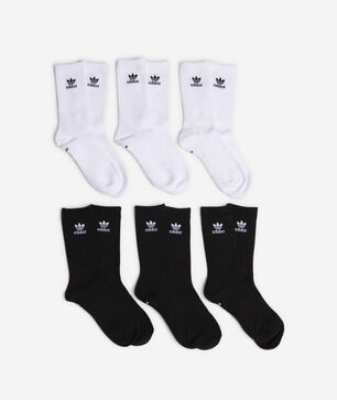 Originals Trefoil 6PK Crew Socks (M)