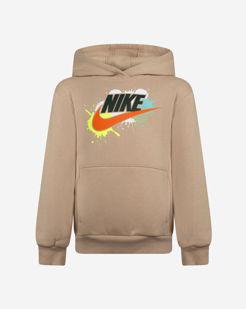 Nike Big Kids' NSW Graphic Fleece Pullover Hoodie 86M382-X0L Beige 1