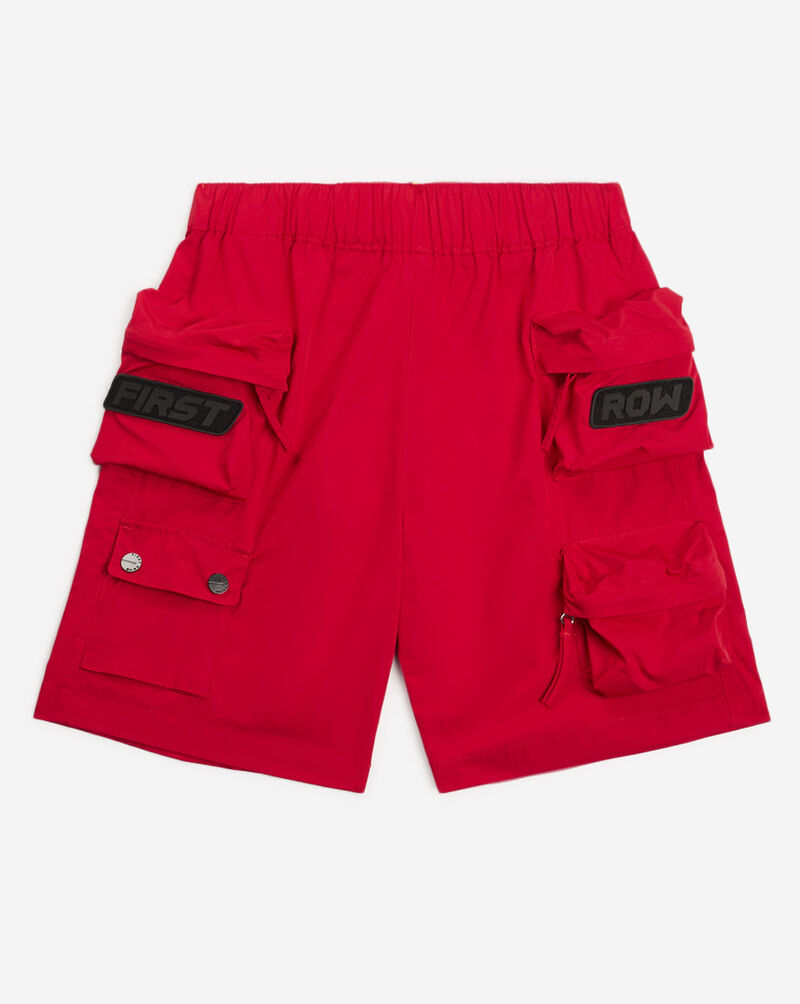 First Row Grade School 3D Cargo Shorts FRBS3009S-RED Red 1