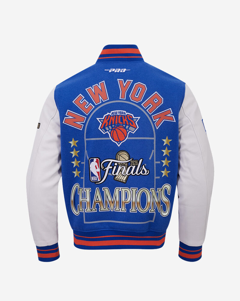 PRO STANDARD New York Knicks Championship Wool Varsity Jacket BNK6517766-ROR Blue 3