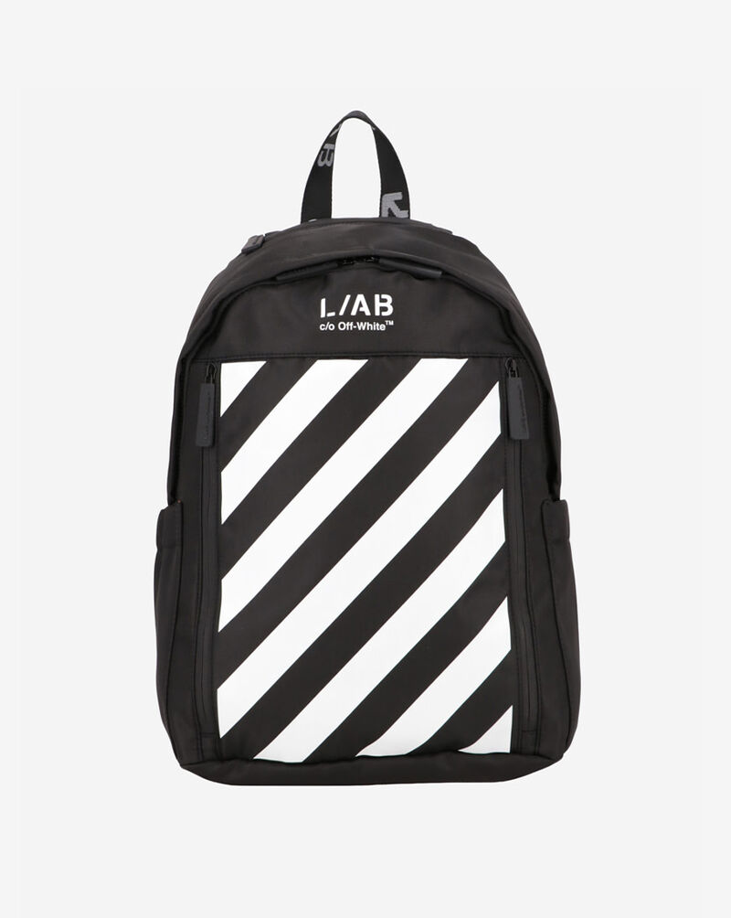 L/AB c/o Off-White L/AB Diagonal Tab Backpack LAB0021BLK Black 1