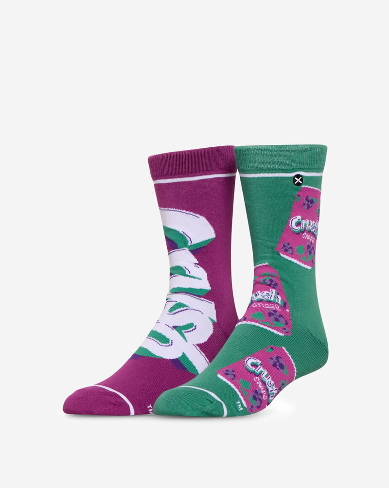 Odd Sox Crush Grape Split Crew Socks (L) 39643MONCD Multi 1