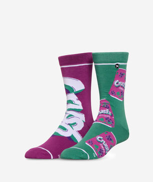 Crush Grape Split Crew Socks (L)