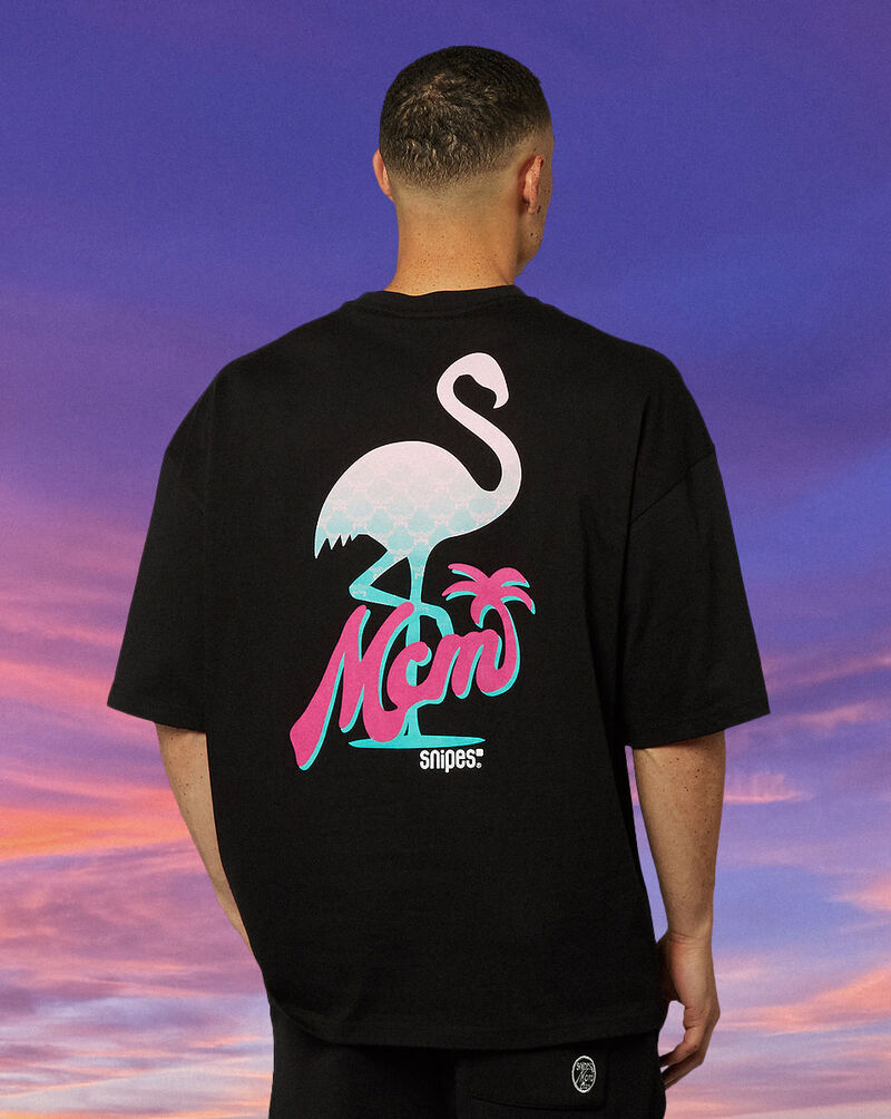 MCM MCM x SNIPES Flamingo T-Shirt  SFM252-003-1-BLK Black 3