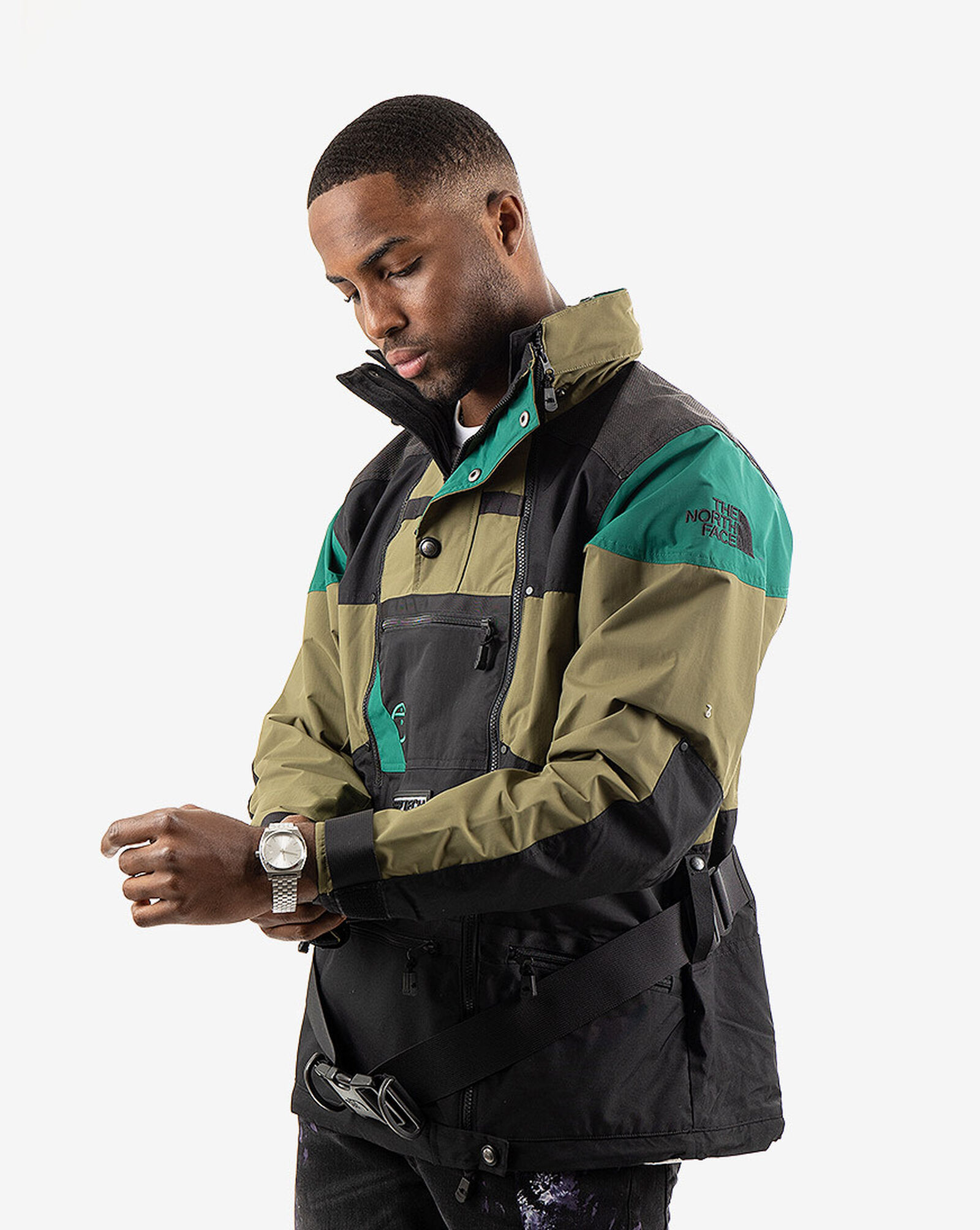 Shop The North Face Steep Tech Jacket NF0A4QYS-SH2 green