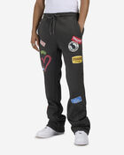 Smoke Rise Multi Embroidery Patched Stacked Fleece Pants FP24159SNZ-GRA Grey 1