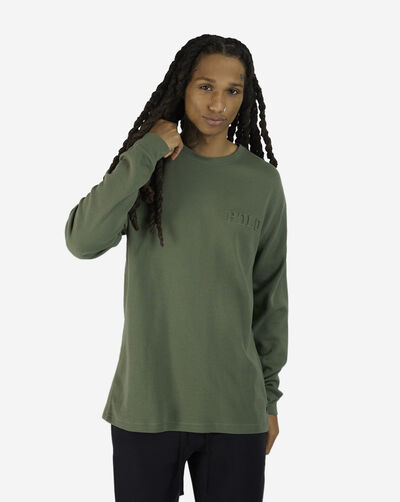 Long-Sleeve Waffle Thermal Crew