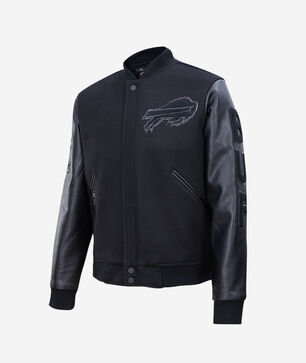 Buffalo Bills Triple Black Wool Varsity Jacket