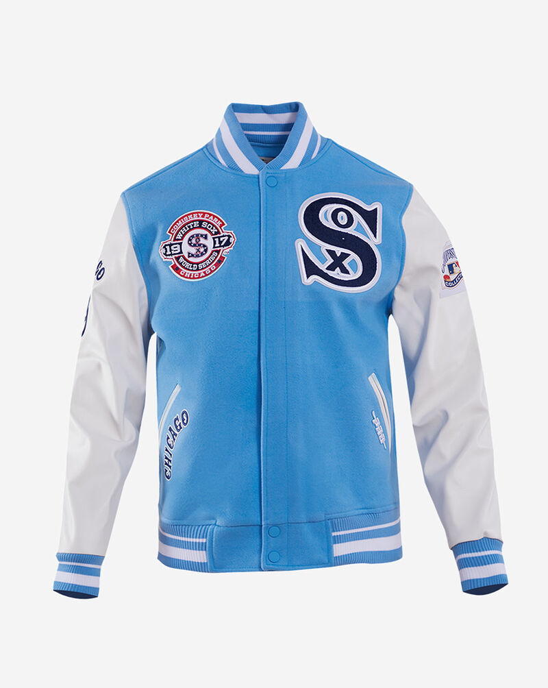 PRO STANDARD Chicago White Sox Retro Classic Rib Wool Varsity Jacket LCW635451-UWH Blue 1