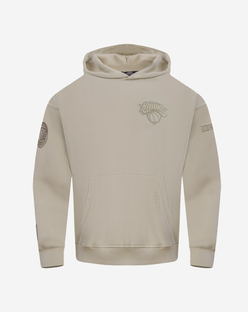 PRO STANDARD New York Knicks Neutral Drop Shoulder Fleece Pull Over Hoodie BNK558144-TAU Beige 1