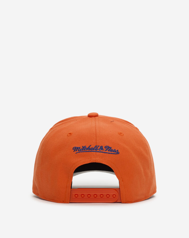 Mitchell  Ness New York Mets Pro Pinch Triple Logo Snapback Hat HP19015-NYMORAN Orange 3