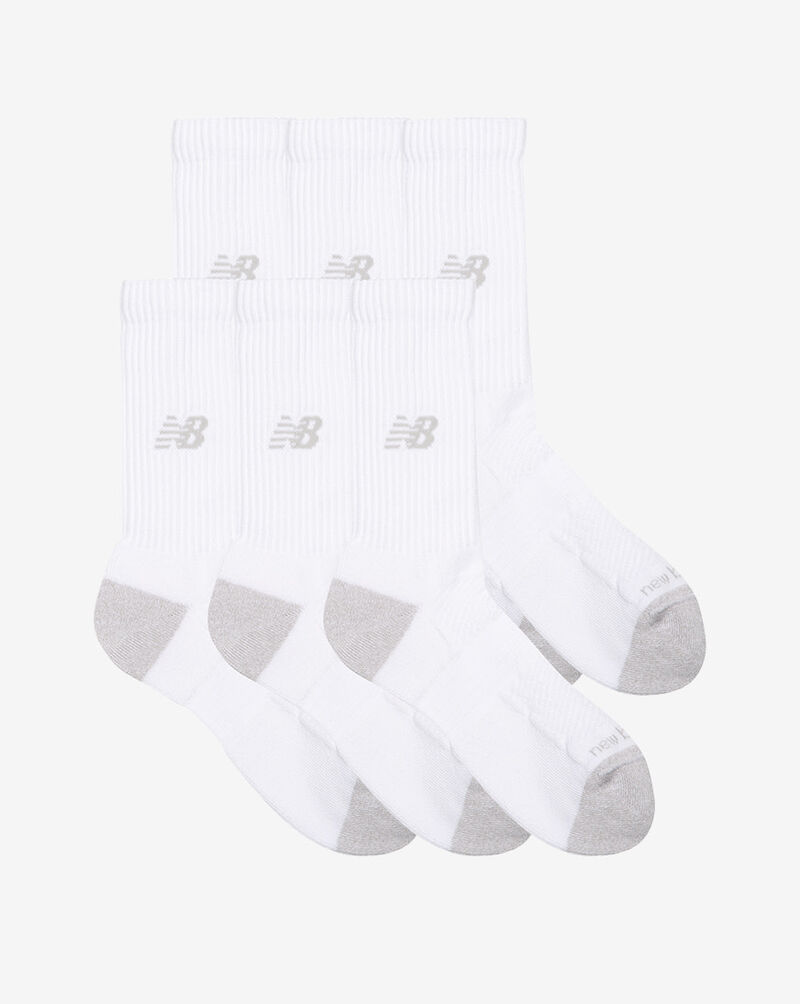 New Balance Active Crew Socks 6 Pack LAS65201WT White 3