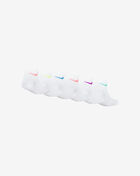 Pre-School 6PK (5-7) Metallic Swoosh Quarter Socks