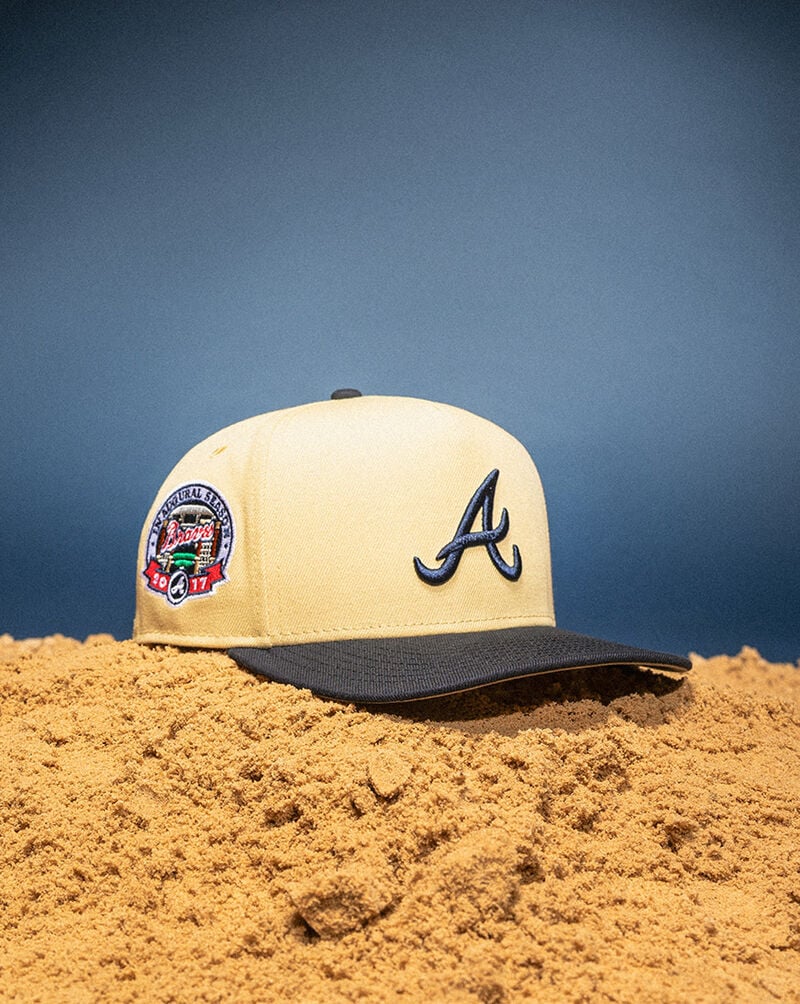 New Era 9Fifty Atlanta Braves Gold A-Frame Snapback Hat 70948403 Gold 5