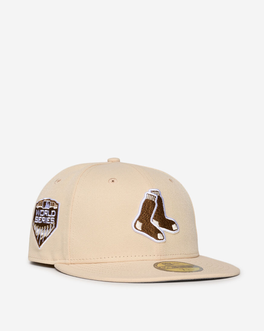Shop New Era 59Fifty Boston Red Sox Fitted Hat 71015751 cream