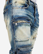 Stacked Double Cargo Pocket Jeans