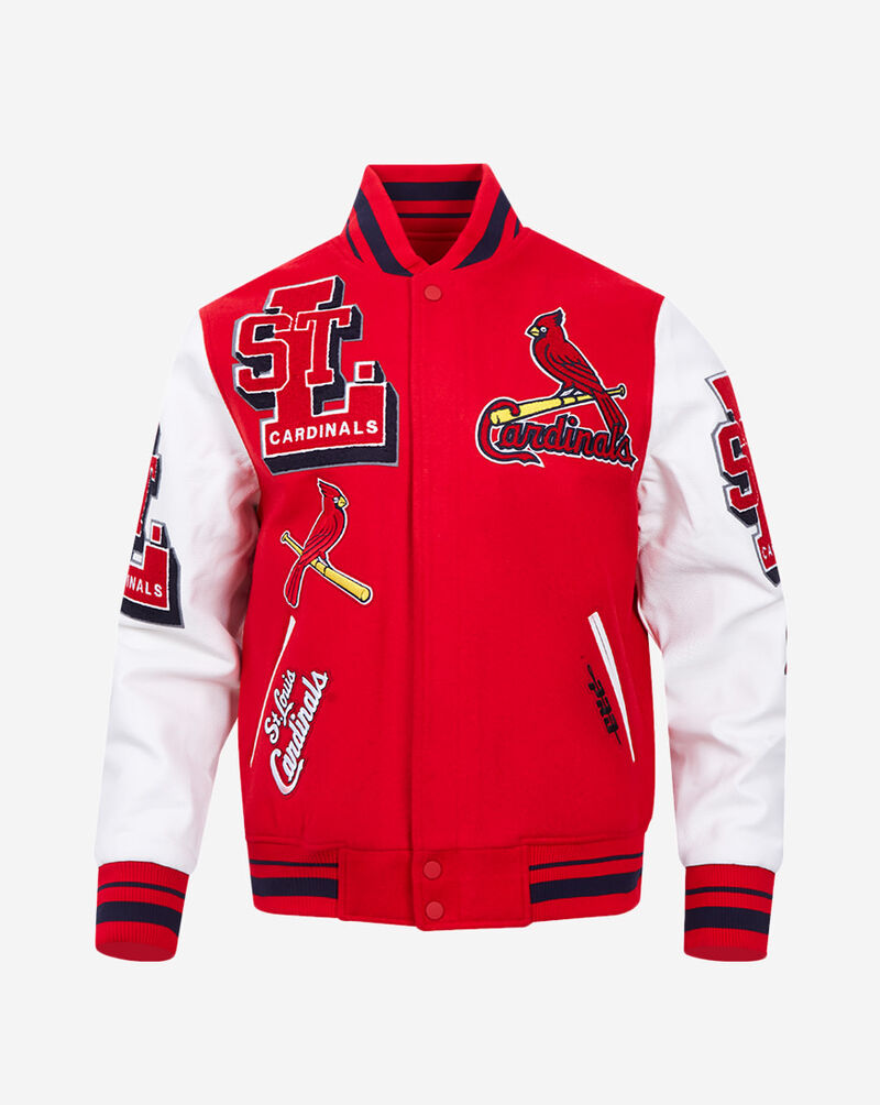 PRO STANDARD St. Louis Cardinals Mashup Rib Wool Varsity Jacket LSC6314671-RWM Red 1