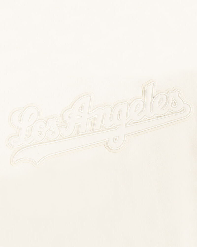 PRO STANDARD Big Girls' Los Angeles Dodgers Neutral Fleece Pull Over Hoodie LLDBC315039-EGG cream 4