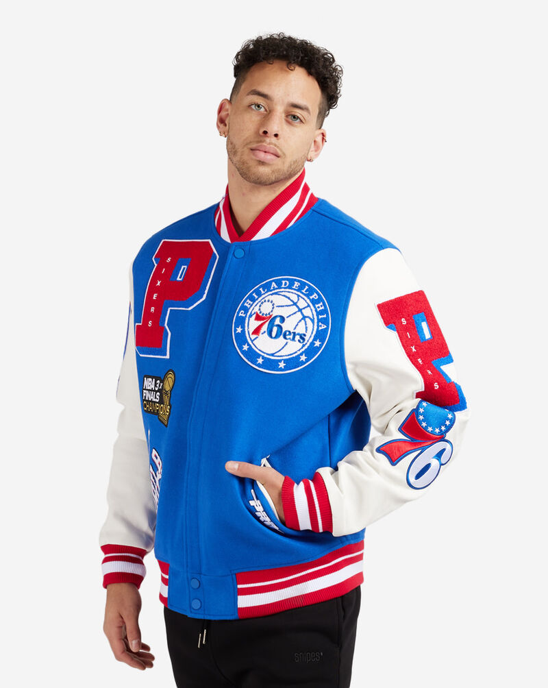 Pro Standard Philadelphia 76ers Logo Varsity Jacket BP7654216-RYR Blue 2