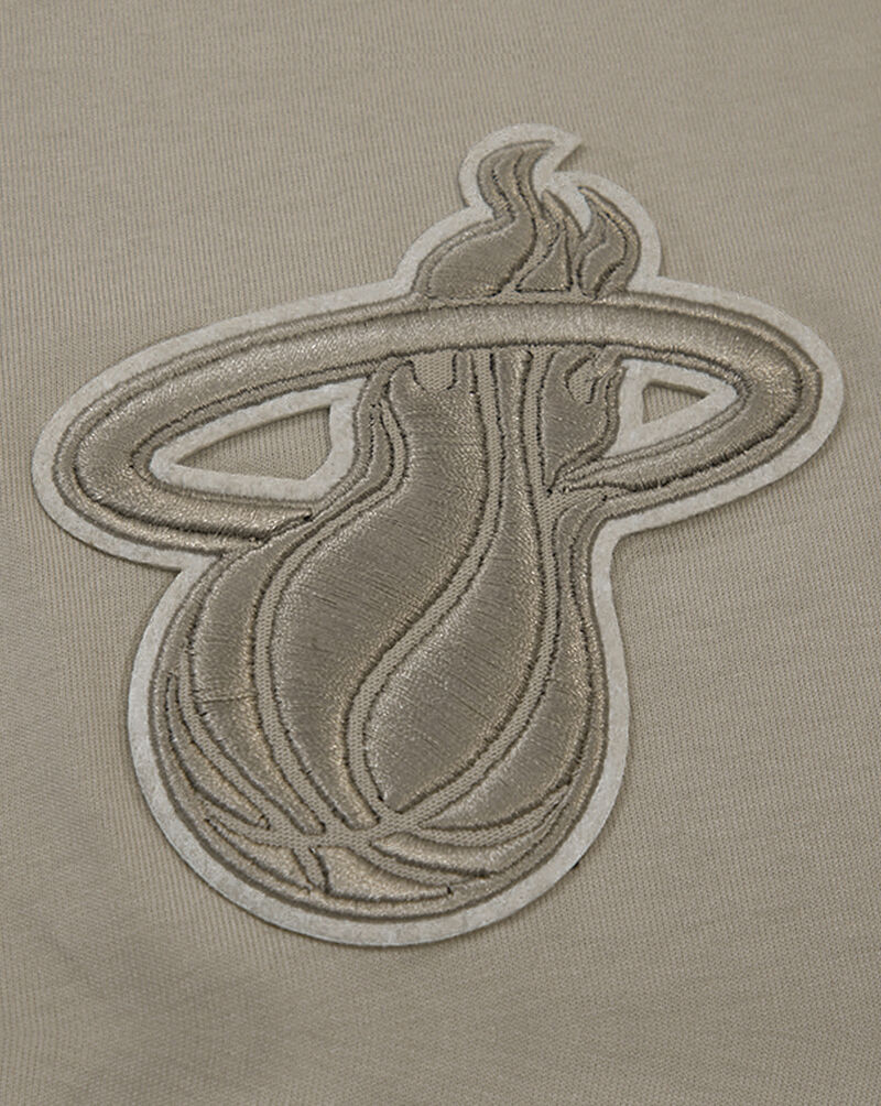 PRO STANDARD Miami Heat Neutral Drop Shoulder Tee BMH158740-TAU Beige 2
