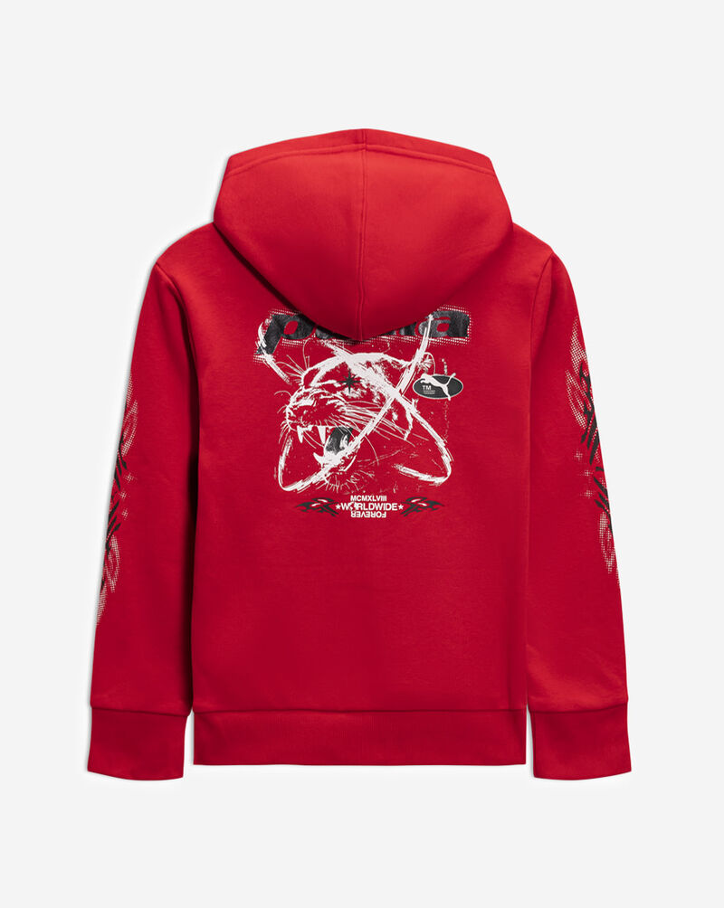 Puma Grade School Street X CTN Fleece Pullover Hoodie PFA25V9P-18998 Red 3